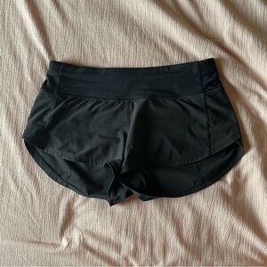 Lululemon Athletica Black Athletic Shorts size 2, 2.5 in inseam, low rise